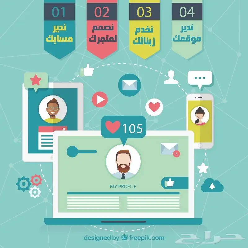 مصمم جرافيك ومونتاج فيديو وادارة حسابات 10