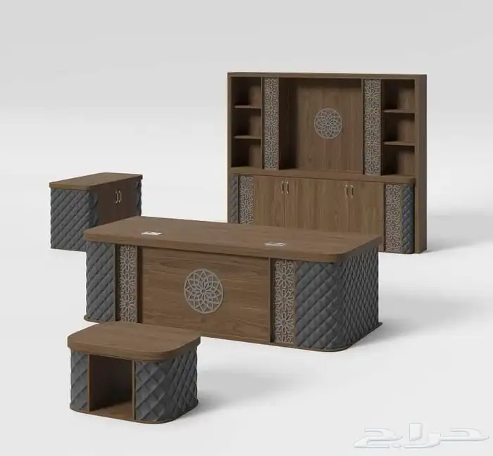 مكاتب فخم طقم مودرن المدير مكتب سكرتاريه درج دولاب طاولة شي 6