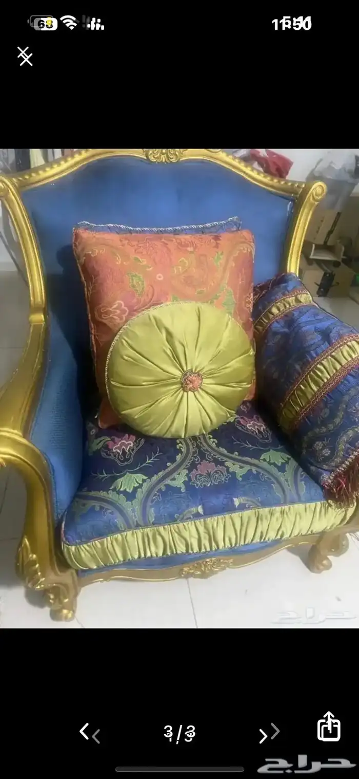 كنب كلاسيكي خمس قطع بيع سمح ومستعجل 2