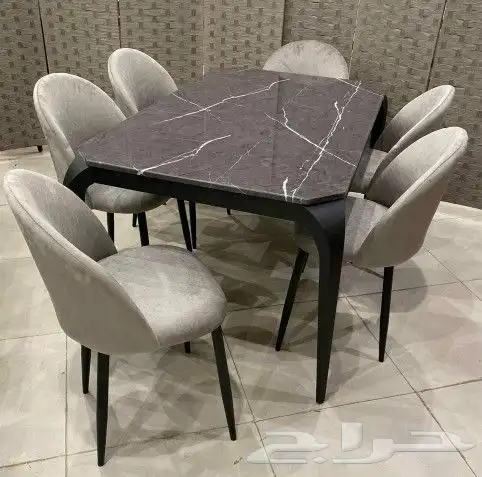 طاولات طعام رخام ارجل حديد 19
