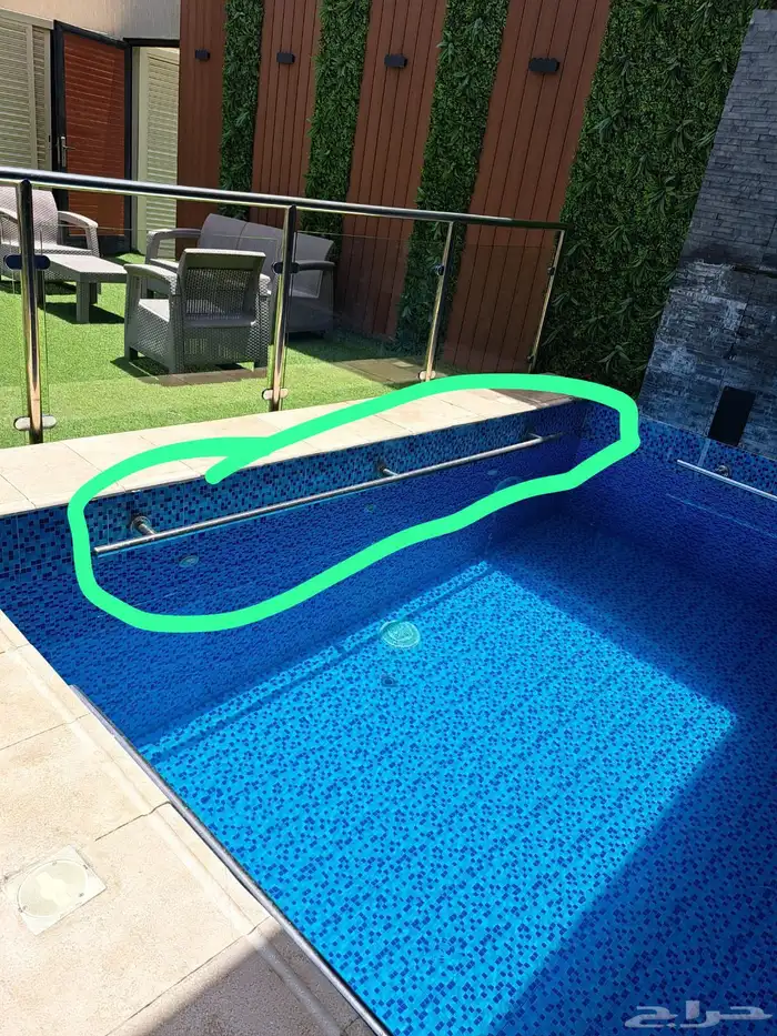 حداد استيل استانلس جميع زجاج مسابح 52