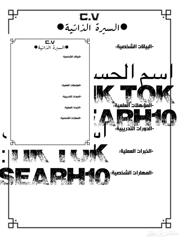 تصميم وانتاج سيره ذاتيه 2025 - 2026 1