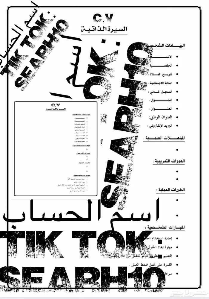 تصميم وانتاج سيره ذاتيه 2025 - 2026 2
