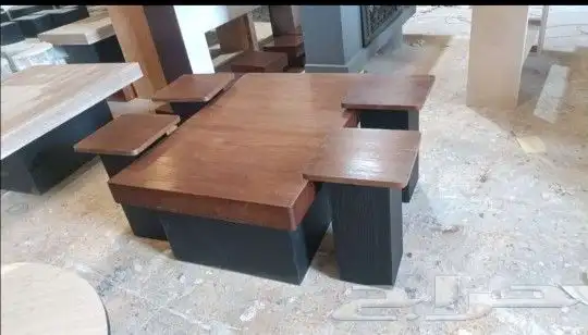 طاولات مداخل خشب قزاز بديل الرخام حديد مرايات حسب الطلب 3