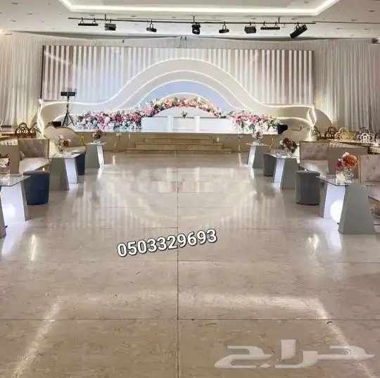 تنسيق قاعات زفاف_كوشات_طاولات 7
