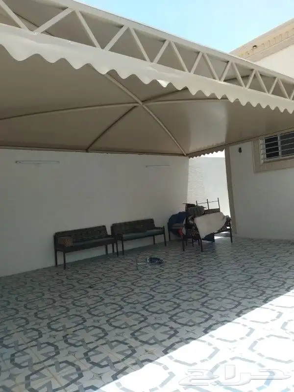 تلبيس قماش بيت شار مشب نار مظلات سواتر معلم الباكستاني 4