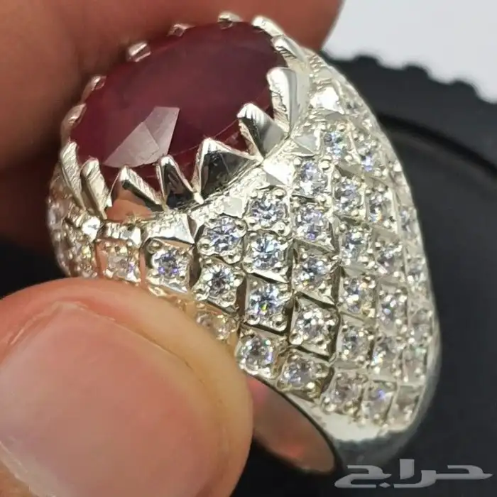 خاتم ياقوت افريقي طبيعي 3