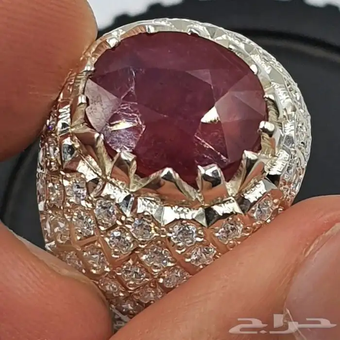 خاتم ياقوت افريقي طبيعي 1