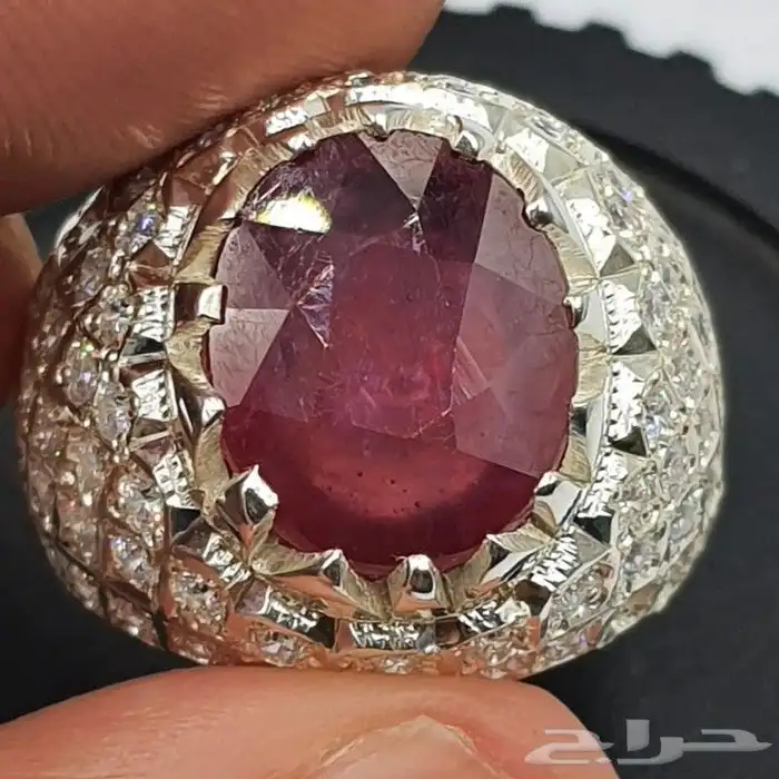 خاتم ياقوت افريقي طبيعي 0