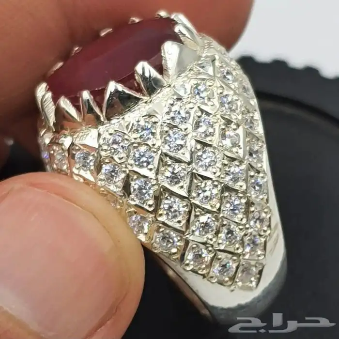 خاتم ياقوت افريقي طبيعي 4