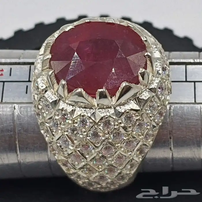 خاتم ياقوت افريقي طبيعي 2