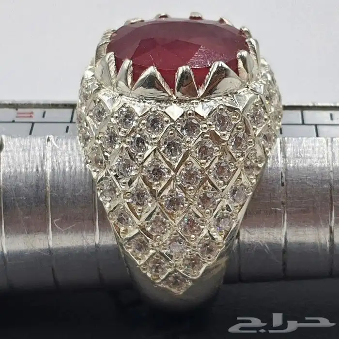 خاتم ياقوت افريقي طبيعي 5