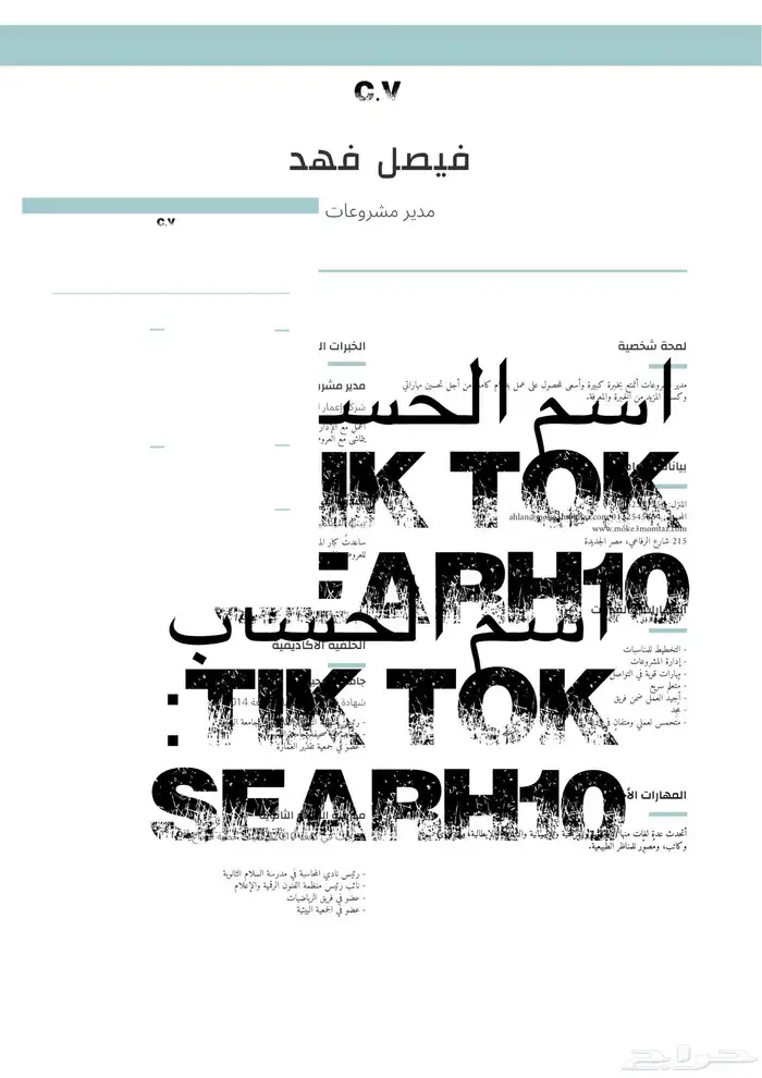 تصميم وانتاج سيره ذاتيه 2025 - 2026 9