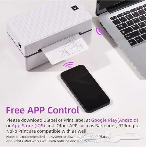 طابعة يوليصات حرارية تعمل على الايفون الجوال الاندرويد 2