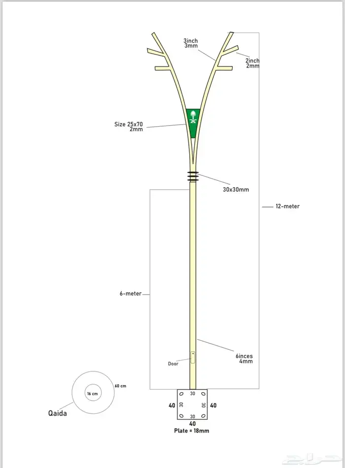 اعمدة أناره مضلع دائرية الشكل أعمده جماليه 65