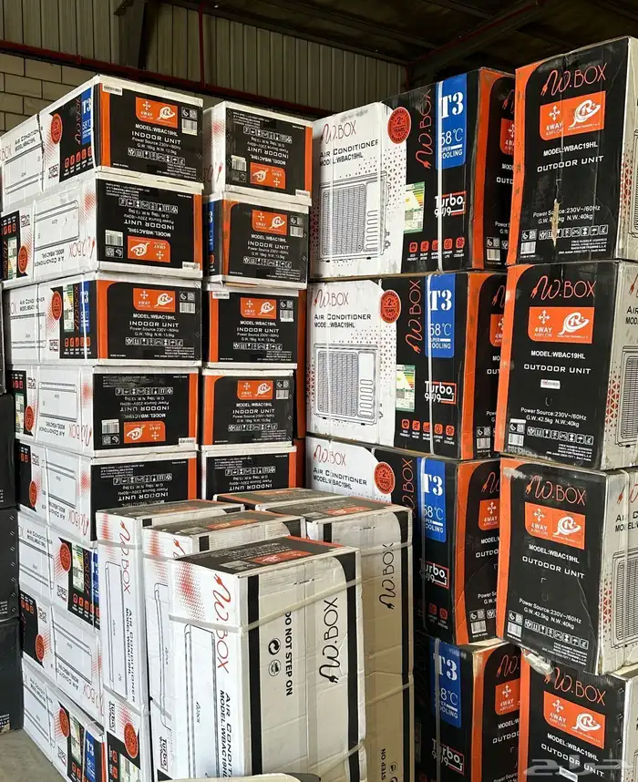 وصول مكيف شباك دبليو بكس 18 آلف وحده بارد بنظام تشغيل تربو 5