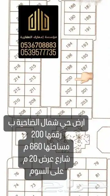 اراضي للبيع حي الضاحيه عرعر 0