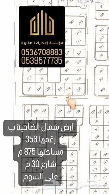 اراضي للبيع حي الضاحيه عرعر 5