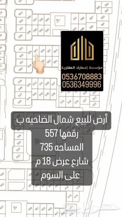 اراضي للبيع حي الضاحيه عرعر 2
