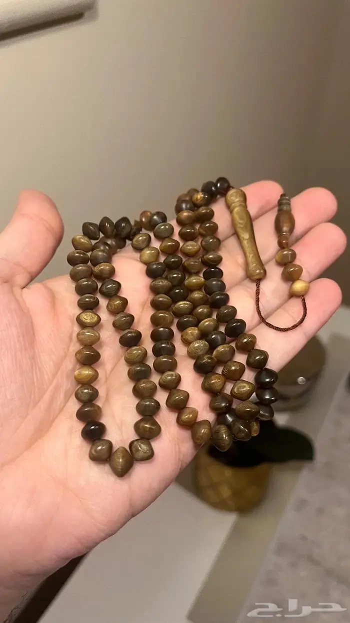 سبحة قرن جاموس طبيعي 5