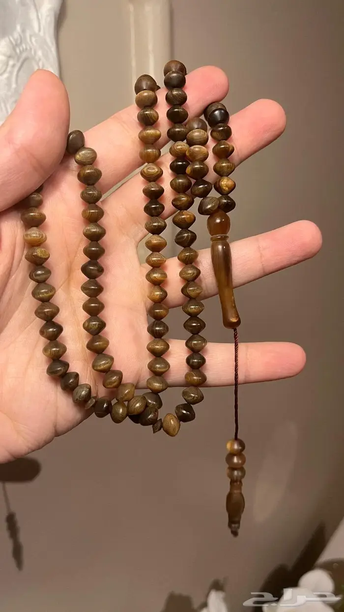 سبحة قرن جاموس طبيعي 4