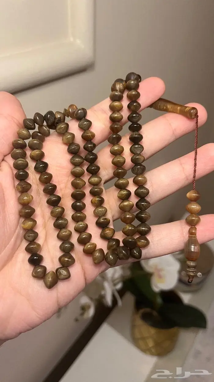 سبحة قرن جاموس طبيعي 0