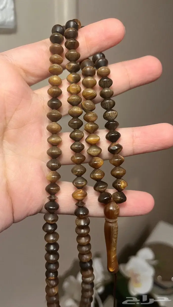 سبحة قرن جاموس طبيعي 3