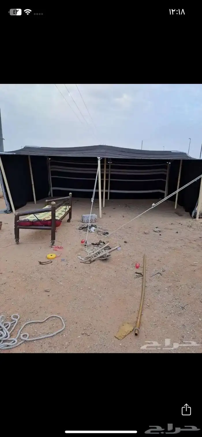 يتوفر بيوت شعر ابيض وسود جميع المقاسات 3