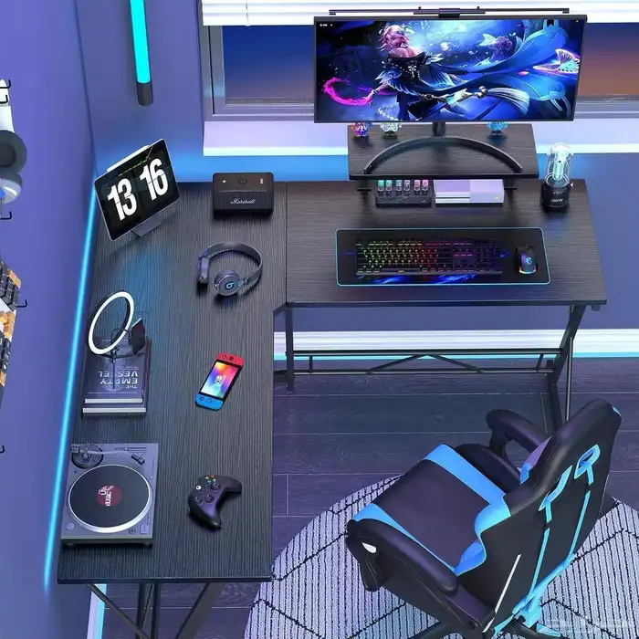 طاولة قيمنق بي سي سوني ادارية مكتبية شكل L 0