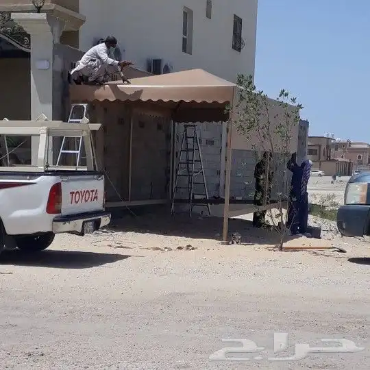 نشتغل جميع أعمال المظلات والسواتر والخيام وشبوك والهناجر 1