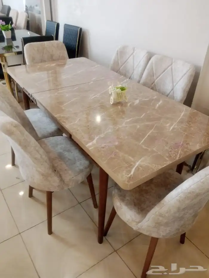 طاولات طعام خشب تركي موديل جديد بالكرتون 17