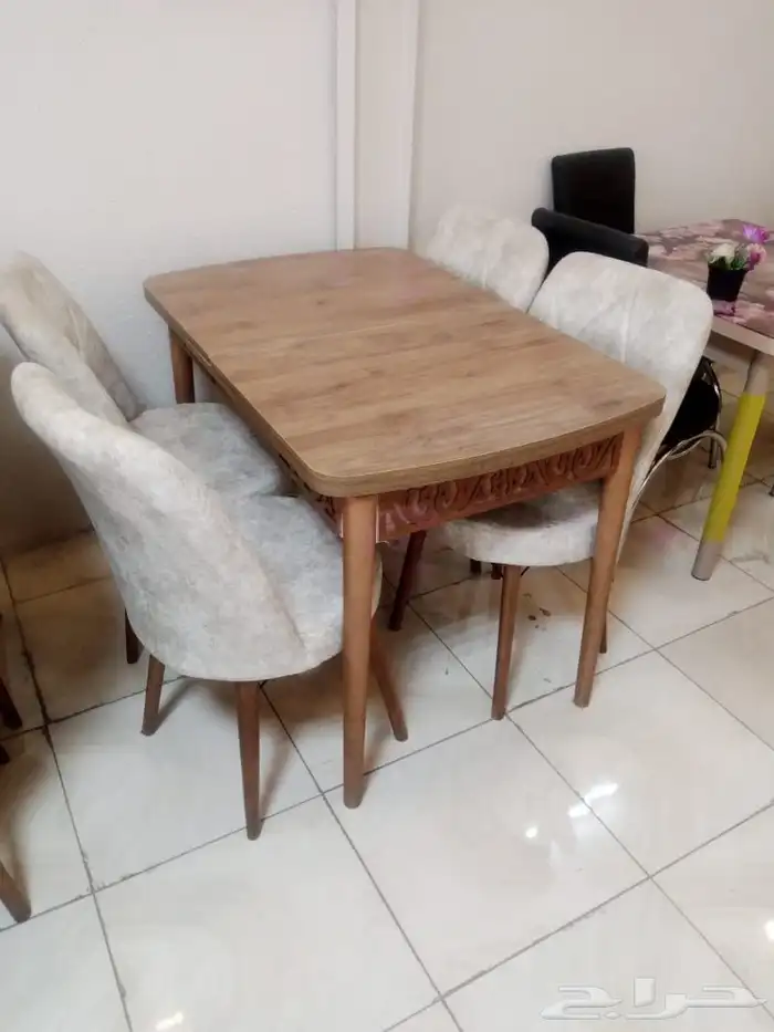 طاولات طعام خشب تركي موديل جديد بالكرتون 14