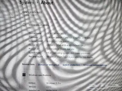 كمبيوتر ديل مكتبيi7 جيل 11و12 5