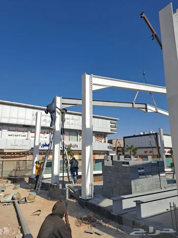 أعمال الحدادة الكريتال هناجر ومظلات وسواتر وتأسيس مصاعد 1