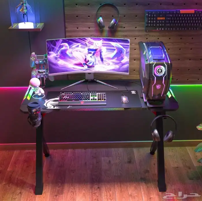 طاولة قيمنق العاب كمبيوتر احترافية للمنزل والمكتب 5