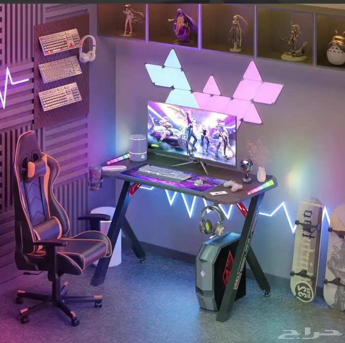 طاولة قيمنق العاب كمبيوتر احترافية للمنزل والمكتب 6
