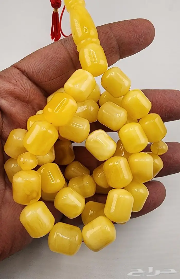 سبحة كهرمان طبيعي مشروط 6