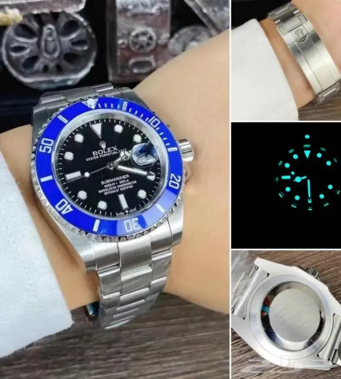 مجموعة كبيرة ساعات ماركة رؤؤلكس 50 شكل ساعة رجالي ربل استيل 47