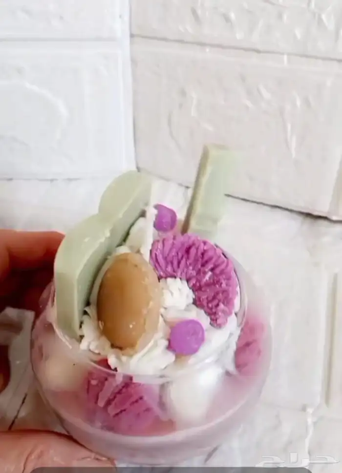 شمعة الاكواب معطره للبيع شمع طبيعي مع كتابة الاسم حسب رغبتك 5