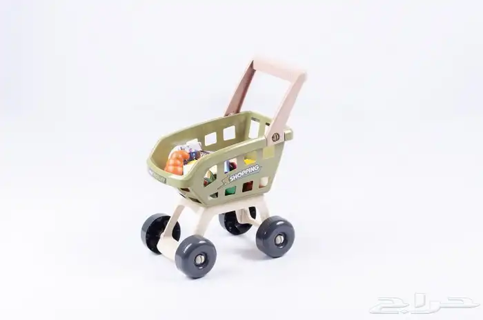 لعبة عربة تسوق مع سوبر ماركت بلاستيك للأطفال بكامل الملحقات 1