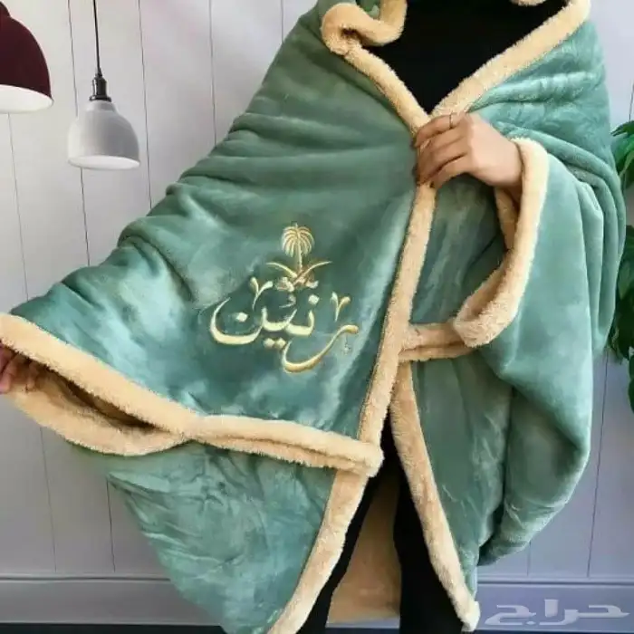شالات شتويه بتطريز اسم حسب طلبك 2