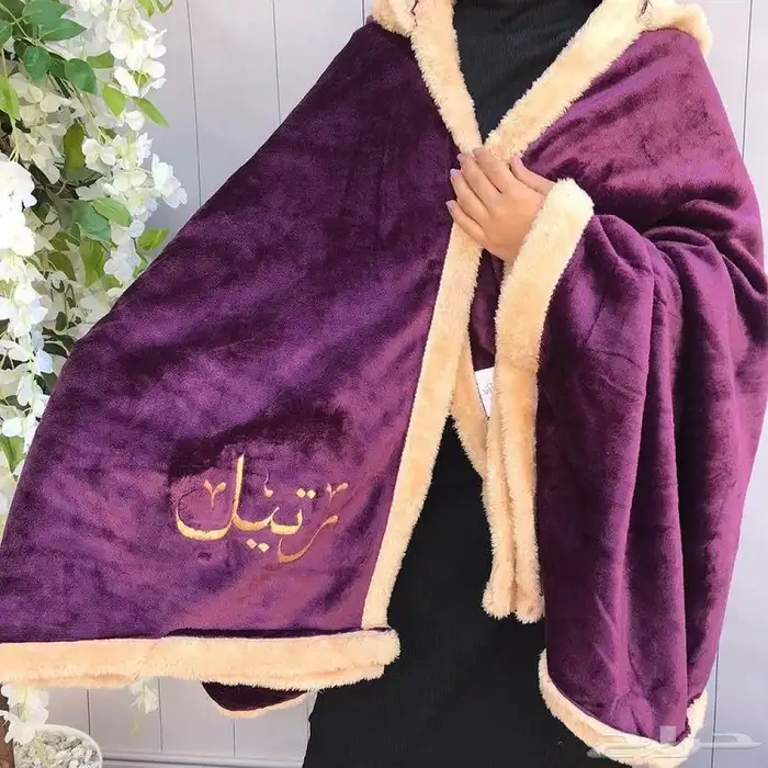 شالات شتويه بتطريز اسم حسب طلبك 13