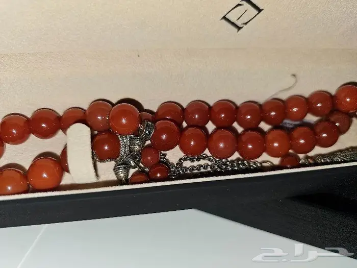 مسباح عقيق طبيعي فاخر - سبحة من فايندرا جديدة آخر حبة 4