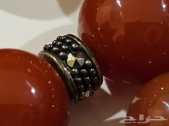 مسباح عقيق طبيعي فاخر - سبحة من فايندرا جديدة آخر حبة 0