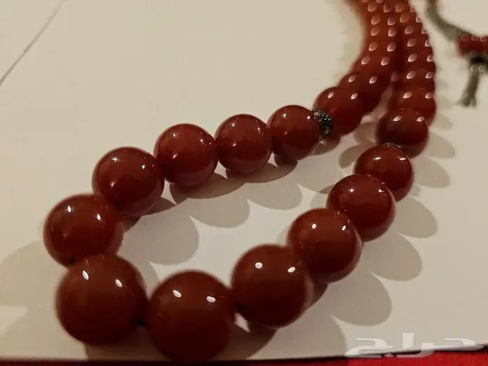 مسباح عقيق طبيعي فاخر - سبحة من فايندرا جديدة آخر حبة 6