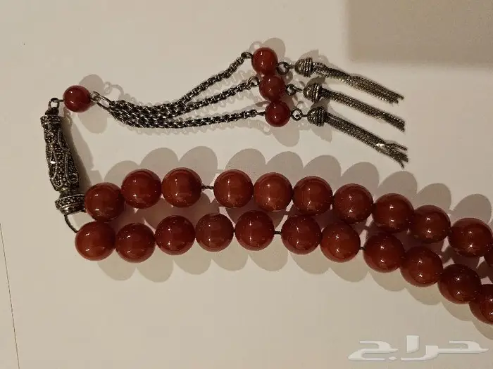 مسباح عقيق طبيعي فاخر - سبحة من فايندرا جديدة آخر حبة 7