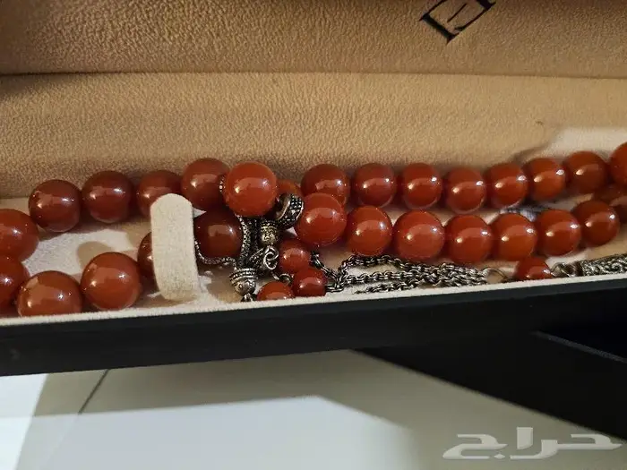 مسباح عقيق طبيعي فاخر - سبحة من فايندرا جديدة آخر حبة 8