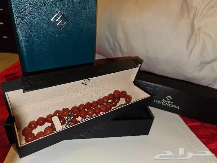 مسباح عقيق طبيعي فاخر - سبحة من فايندرا جديدة آخر حبة 10