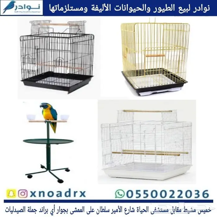 اقفاص و استاندات واعلاف حب طيور زينة وببغاوات 68