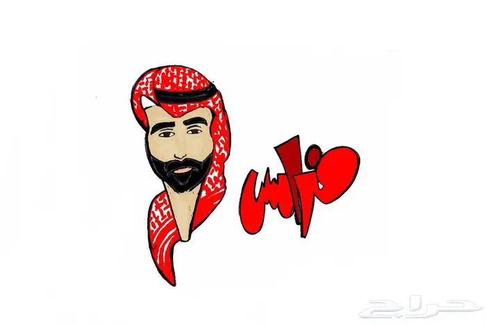 رسم شخصيات   عرسان  شعار شخصي   رسم رقمي ( ديجيتال) 4